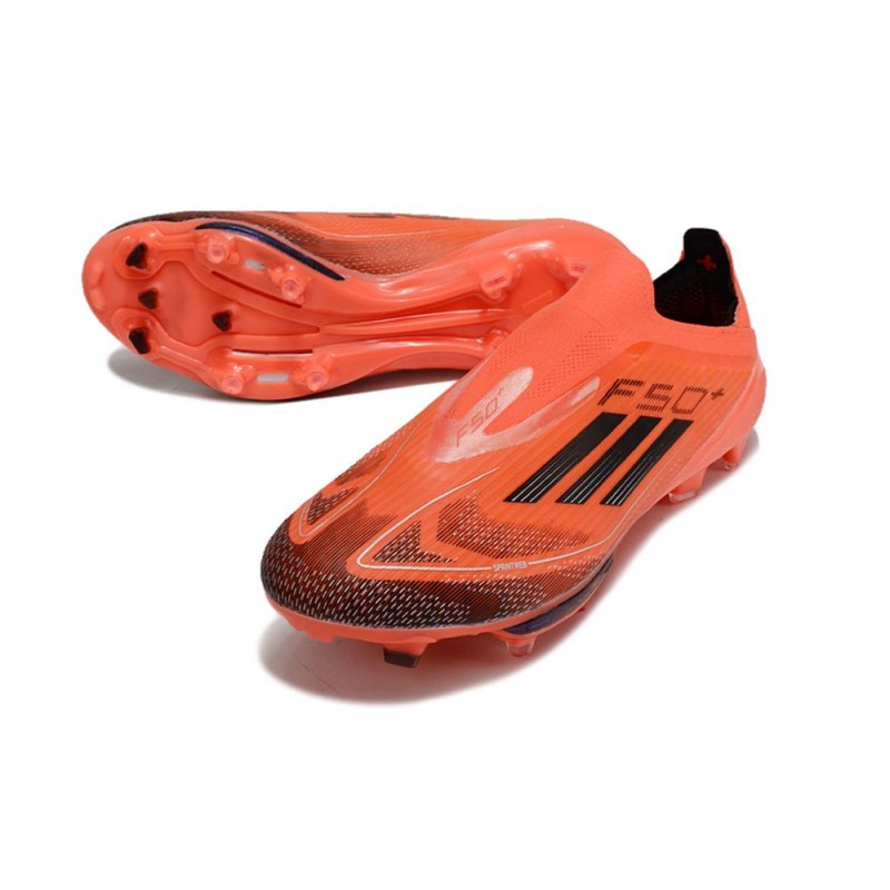 Adidas F50+ Sans Lacets FG Rouge Noir