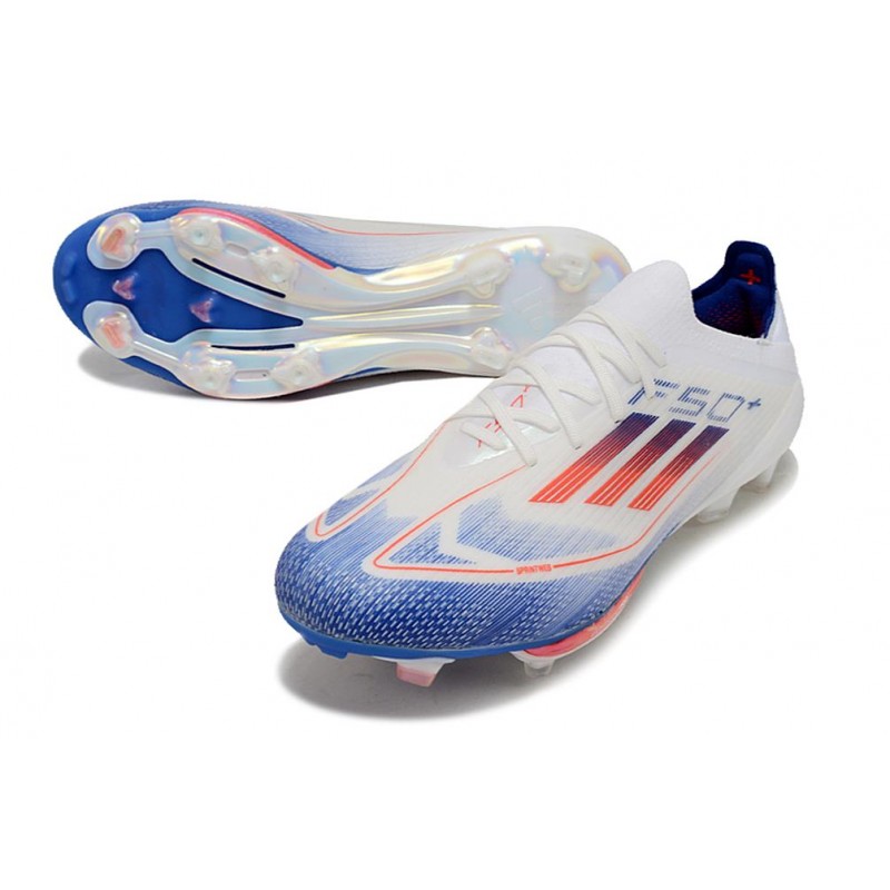 Adidas F50+ Elite FG Advancement Blanc Bleu Rouge