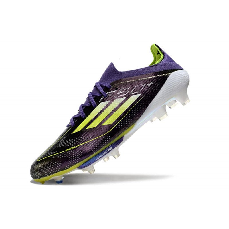 Adidas F50+ Elite FG Fast Reborn Violet Blanc Lucid Lemon ÉDITION LIMITÉE