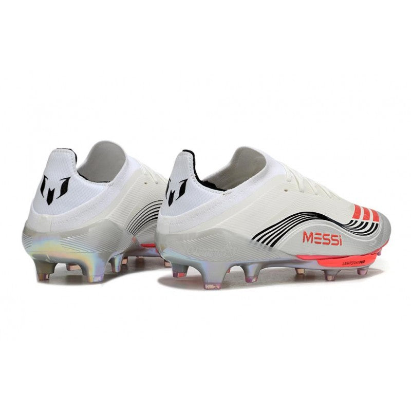 Adidas F50+ FG X Messi Blanc Ftwr Rouge Lucide Argent Mét