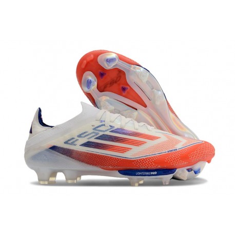 Adidas F50+ Elite FG Advancement Blanc Rouge Bleu