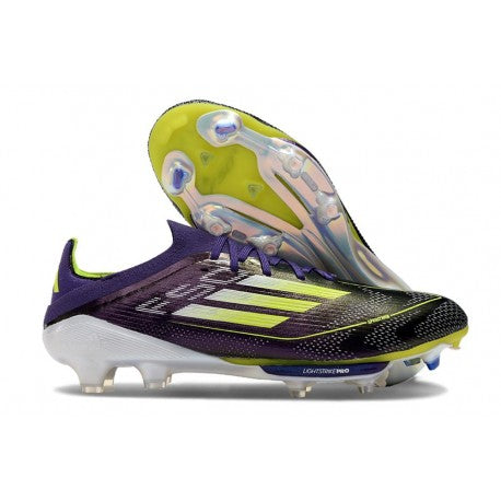 Adidas F50+ Elite FG Fast Reborn Violet Blanc Lucid Lemon ÉDITION LIMITÉE