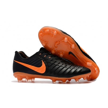 Nike Tiempo Legend VII FG Crampons Noir Orange