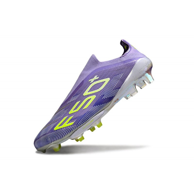 Adidas F50+ Sans Lacets FG Violet Rapide Blanc Ftwr Citron Lucide