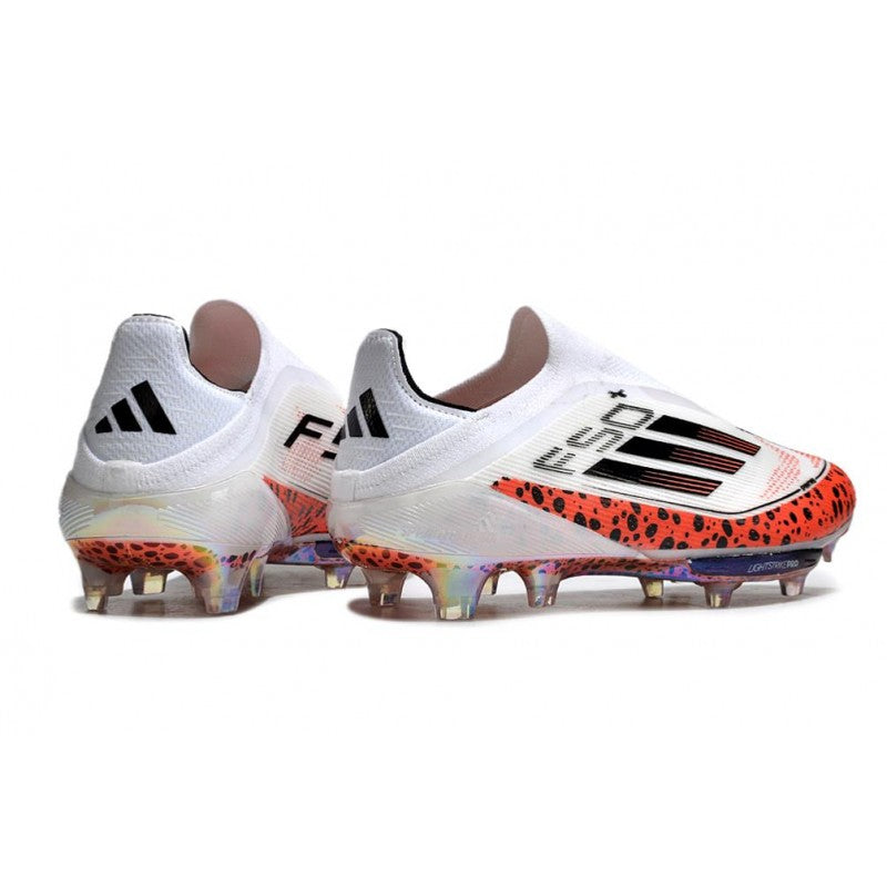 Adidas F50+ Sans Lacets FG X Messi Blanc Rouge Noir