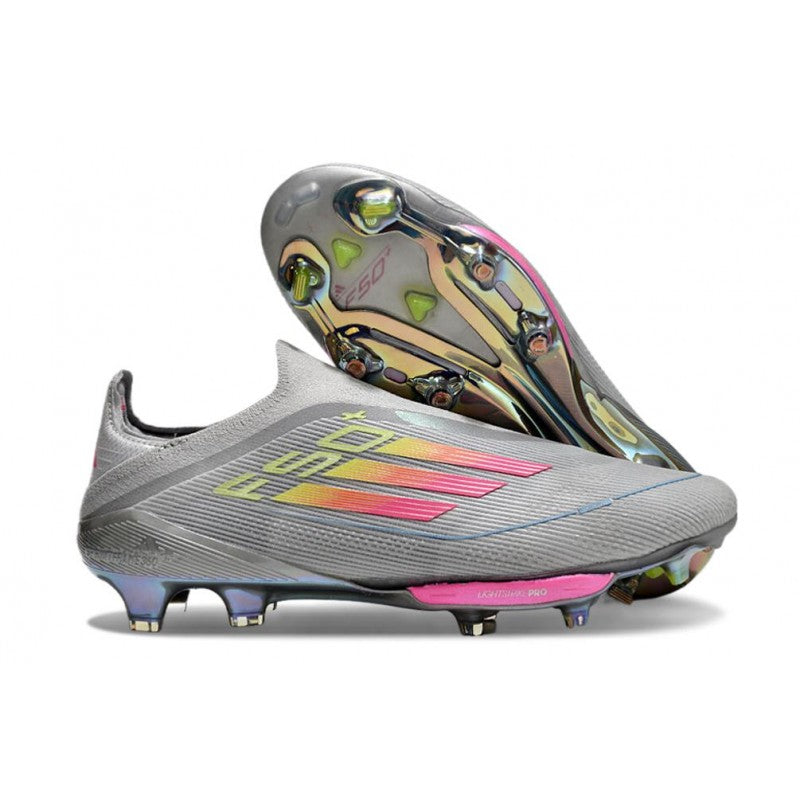 Adidas F50+ Sans Lacets FG Gris Jaune Solaire