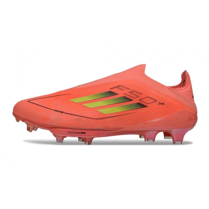 Adidas F50+ Sans Lacets FG Rouge Jaune
