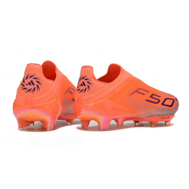 Adidas F50+ Sans Lacets FG Orange Noir