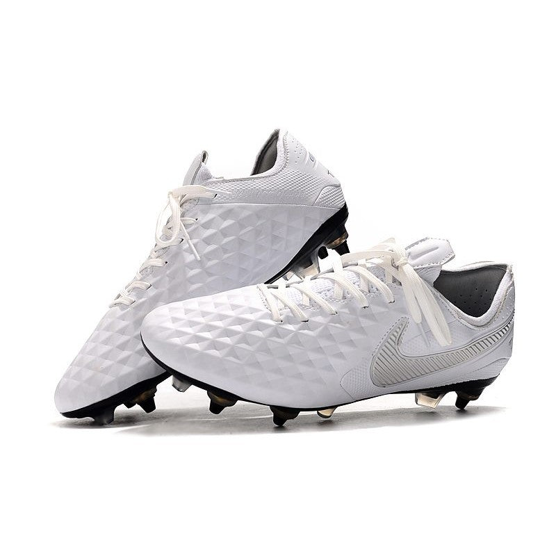 Nike Tiempo Legend 8 Elite SG PRO AC Blanc Platine Gris