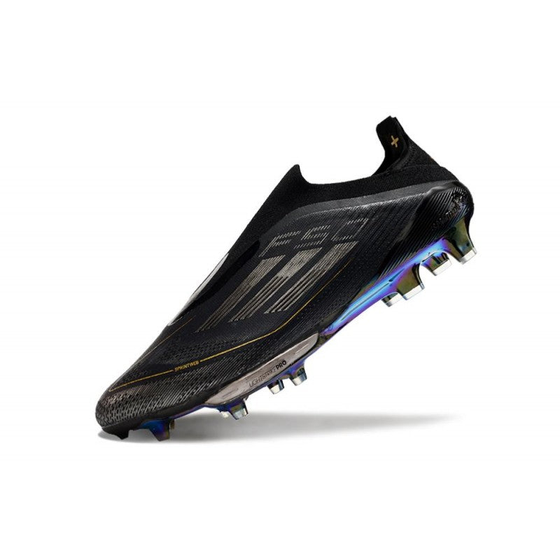 Adidas F50+ Sans Lacets FG Dark Spark Noir Argenté Doré
