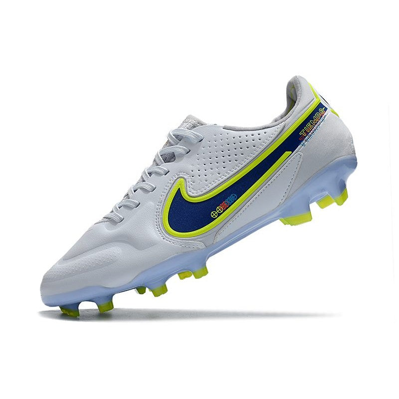 Nike Tiempo Legend 9 Elite FG Nouveau Blanc Bleu