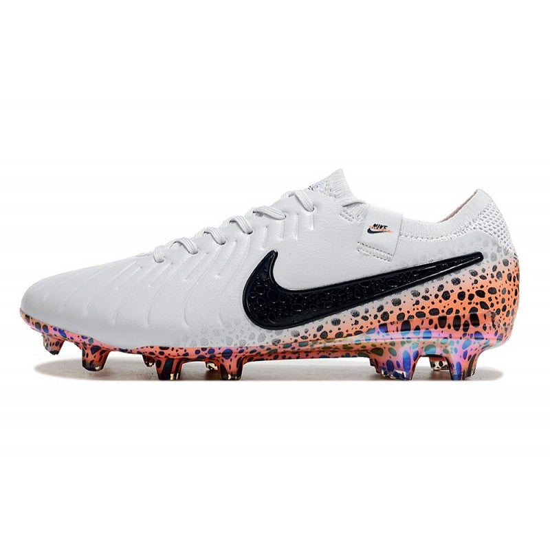 Nike Tiempo Legend 10 Elite FG Blanc Noir Orange