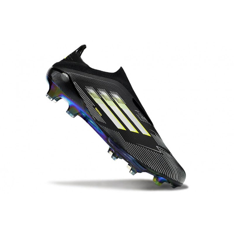 Adidas F50+ Sans Lacets FG Negro Limón Lúcido Blanco