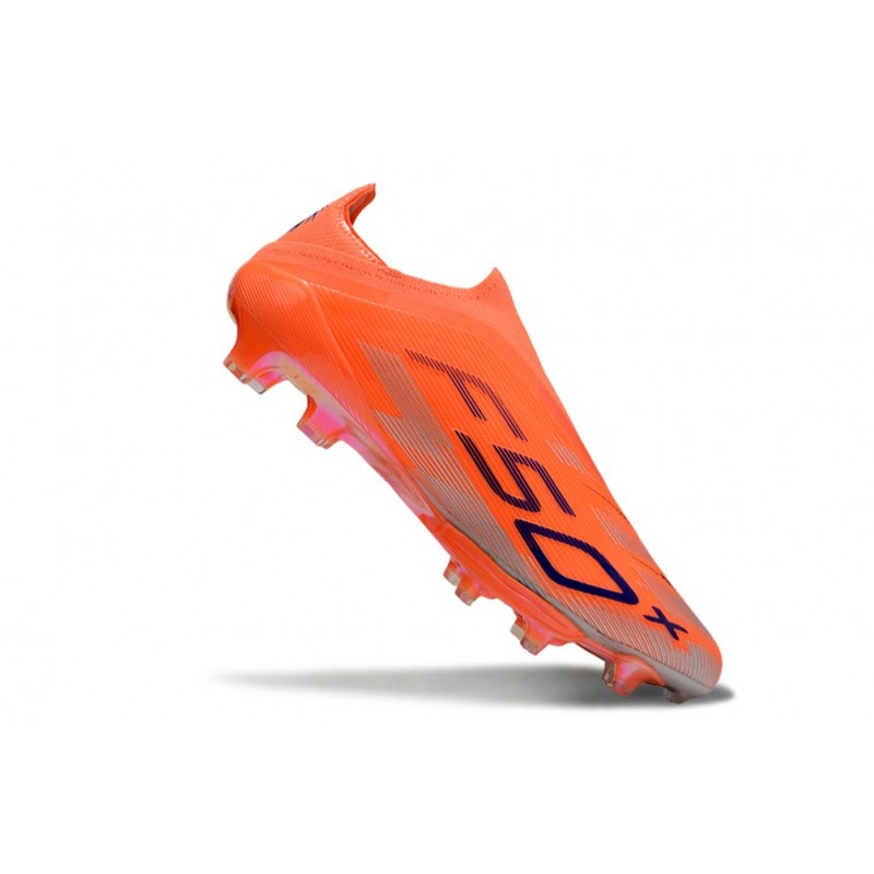 Adidas F50+ Sans Lacets FG Orange Noir
