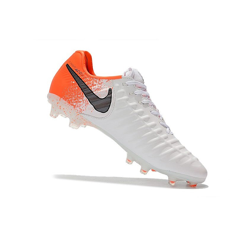 Nike Crampons Tiempo Legend VII Elite FG Blanc Orange Noir