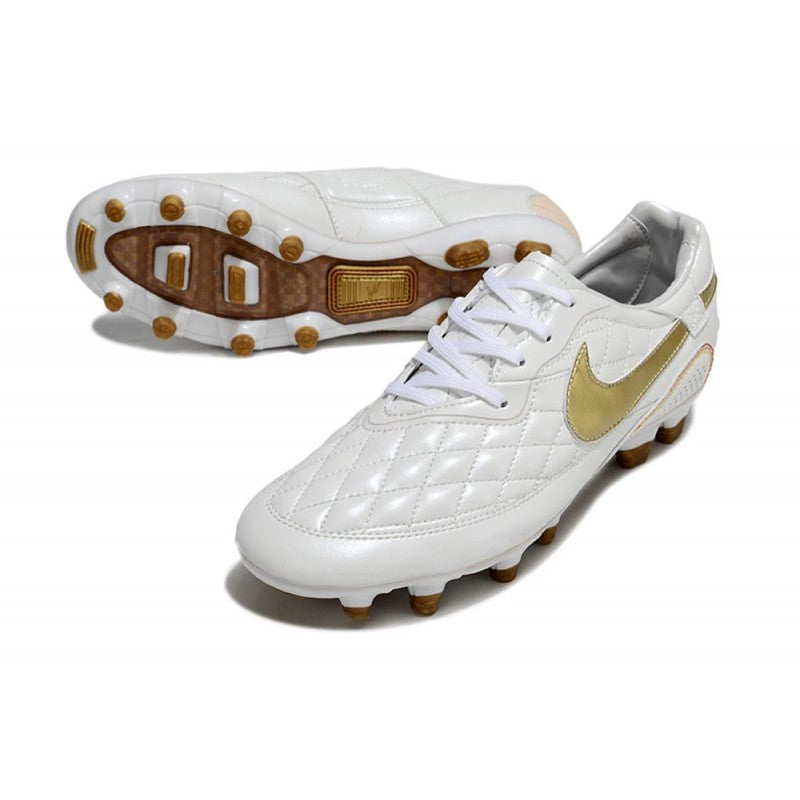 Nike Tiempo Legend X Elite FG Ronaldo Blanc Or