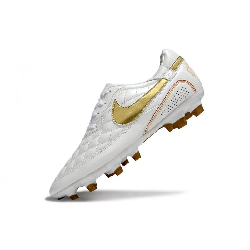 Nike Tiempo Legend X Elite FG Ronaldo Blanc Or