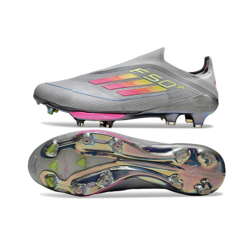 Adidas F50+ Sans Lacets FG Gris Jaune Solaire