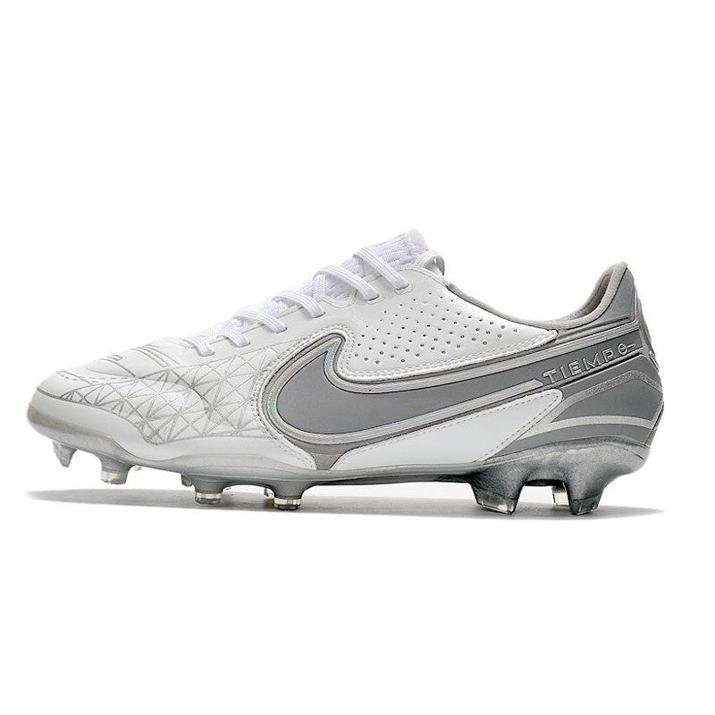 Nike Tiempo Legend 9 Elite FG Nouveau Blanc Gris