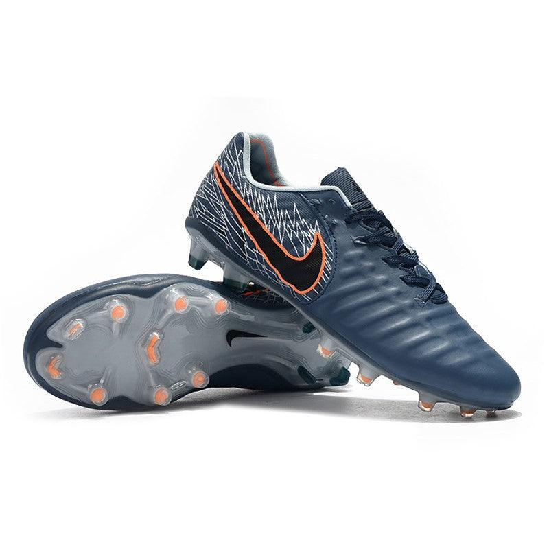 Nike Crampons Tiempo Legend VII Elite FG Cyan Orange Noir