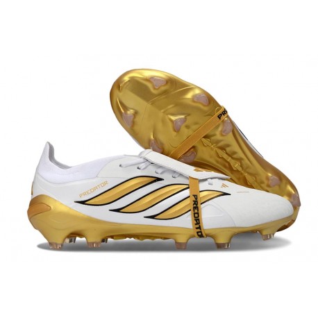 Adidas Predator 26 Elite FT FG Blanc Or