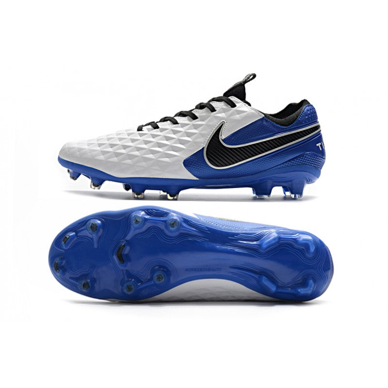 Nike Tiempo Legend VIII Elite FG Blanco Bleu Noir