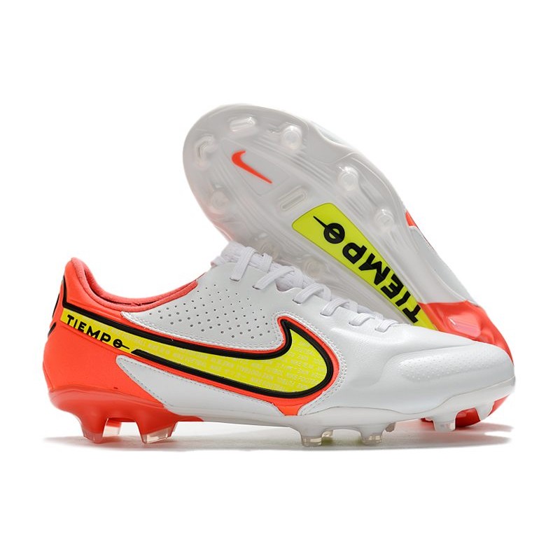 Nike Tiempo Legend 9 Elite FG Nouveau Blanc Volt Carmin