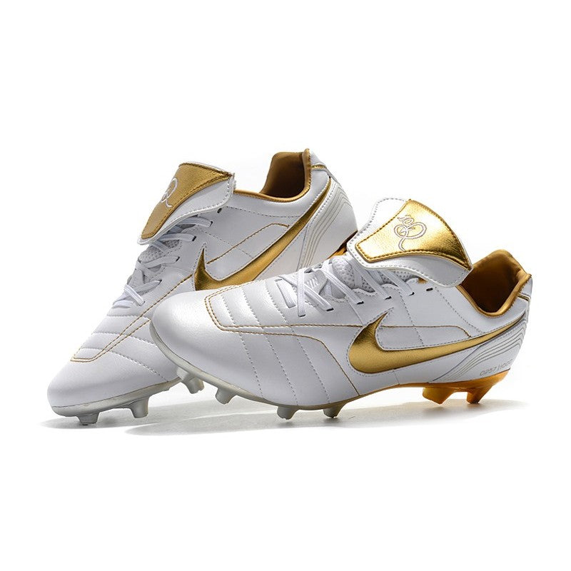 Nike Crampons Tiempo Legend VII Elite R10 FG Blanc Or