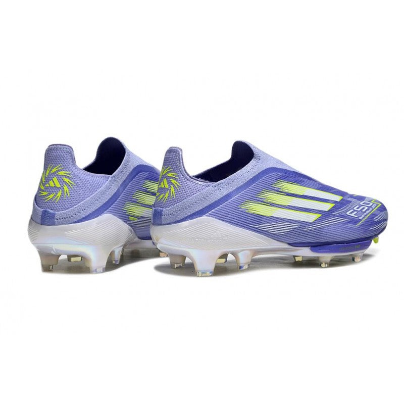 Adidas F50+ Sans Lacets FG Violet Rapide Blanc Ftwr Citron Lucide