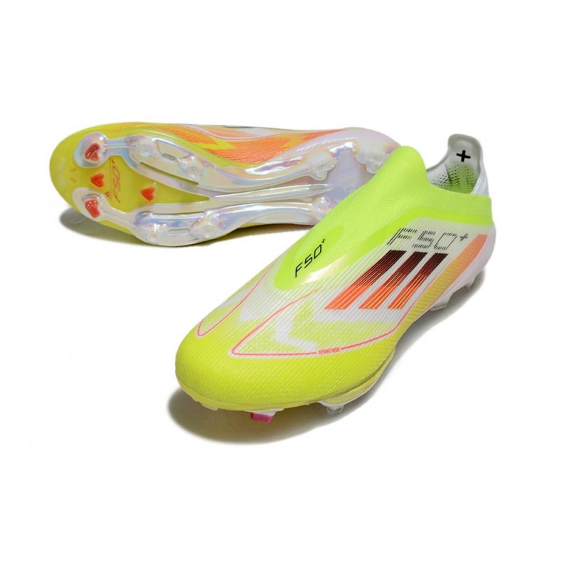 Adidas F50+ Sans Lacets FG Jaune Noir