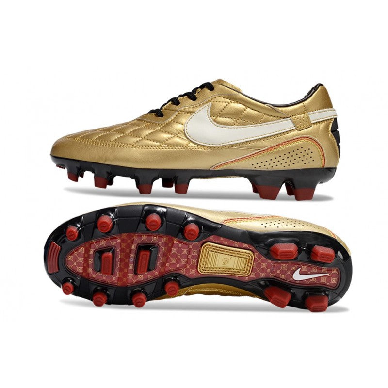 Nike Tiempo Legend X Elite FG R10 Or Blanc
