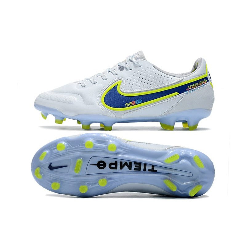 Nike Tiempo Legend 9 Elite FG Nouveau Blanc Bleu