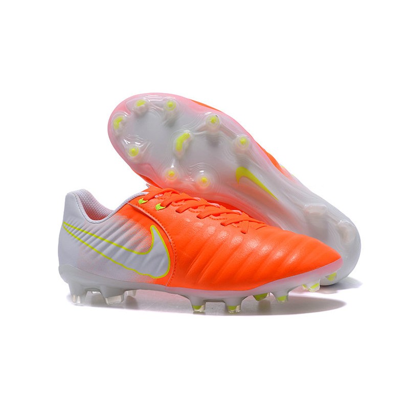 Nike Crampon Foot Tiempo Legend VII FG ACC Orange Blanc