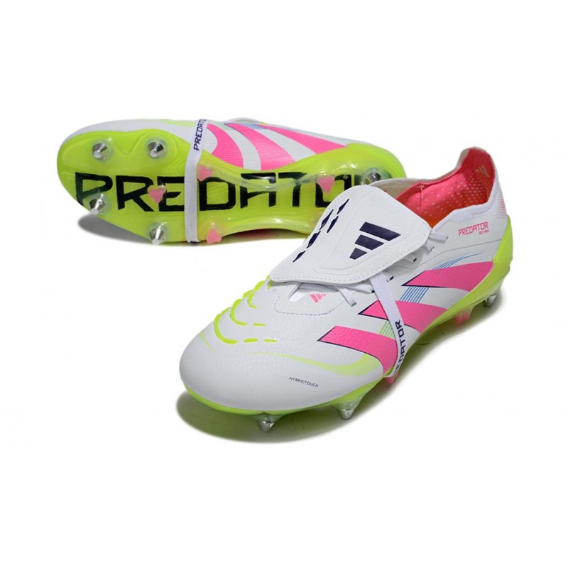 Adidas Predator Elite Foldover Tongue SG Pro Blanc Rose Jaune