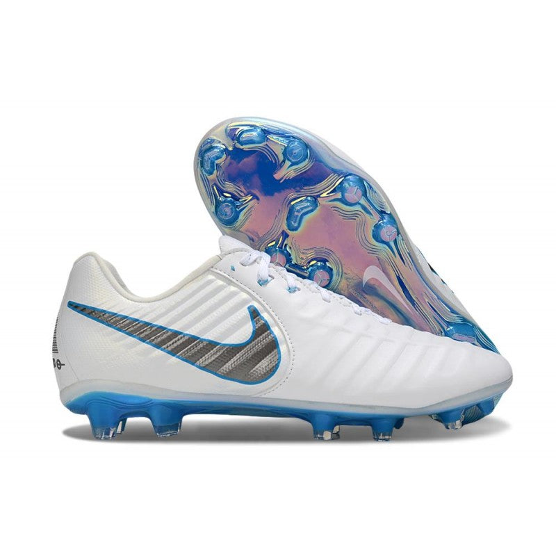 Nike Tiempo Legend X Elite FG Blanc Bleu Gris