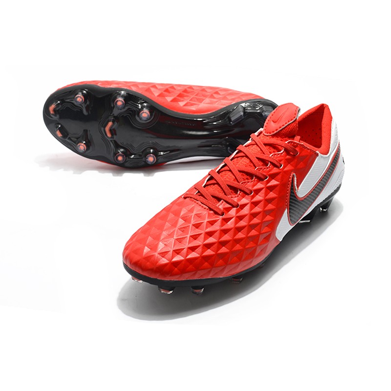 Nike Crampons Nouveau Tiempo Legend 8 Elite FG Rouge Blanc