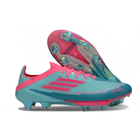 Adidas F50+ FG MESSI Aqua Flash Rose Lucide Cyan