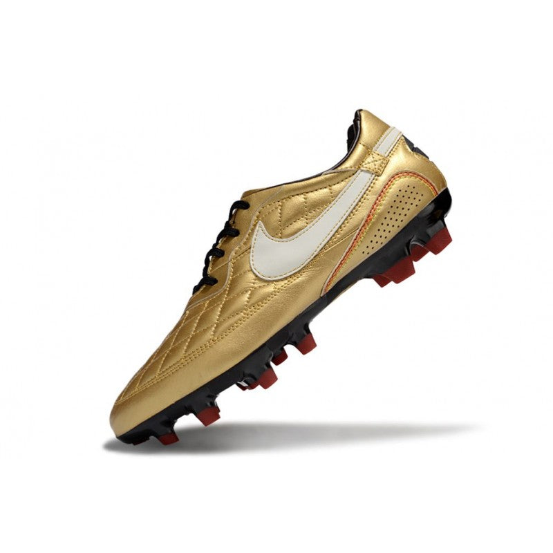 Nike Tiempo Legend X Elite FG R10 Or Blanc