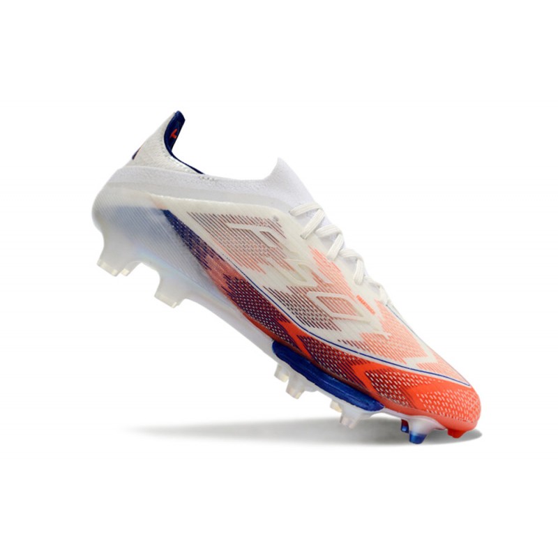 Adidas F50+ Elite FG Advancement Blanc Rouge Bleu