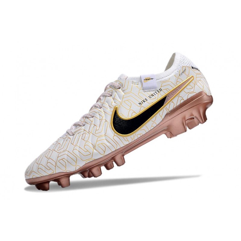 Nike Tiempo Legend 10 Elite FG Blanc Or Noir