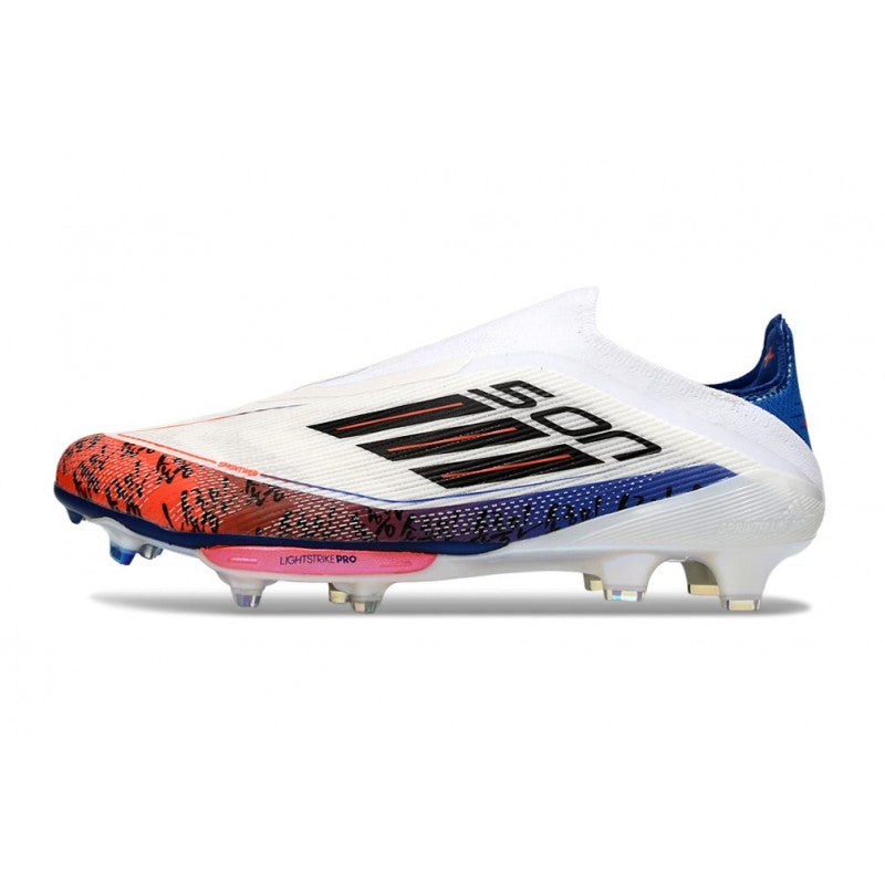 Adidas F50 Elite Laceless X Son FG Blanc Noir Rouge Vif