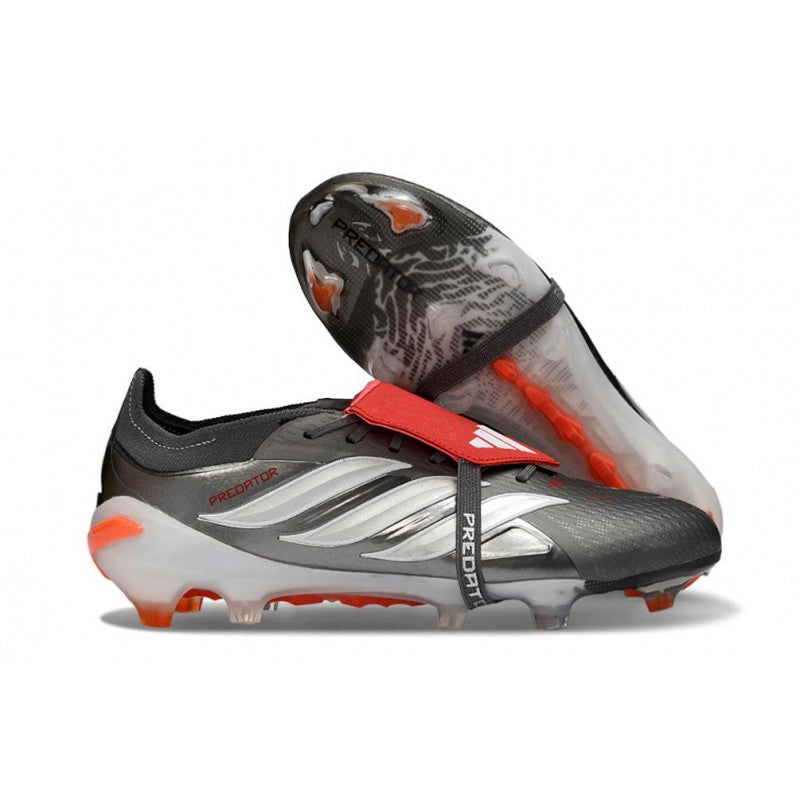 Adidas Predator 26 Elite FT FG Fer Mét. Blanc Ftwr Rouge Lucide