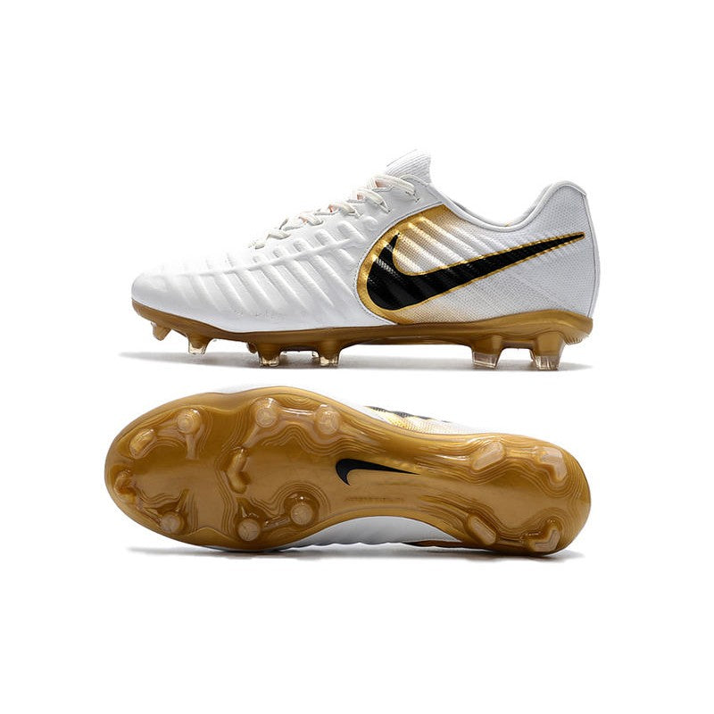 Nike Tiempo Legend VII FG Crampons Blanc Or