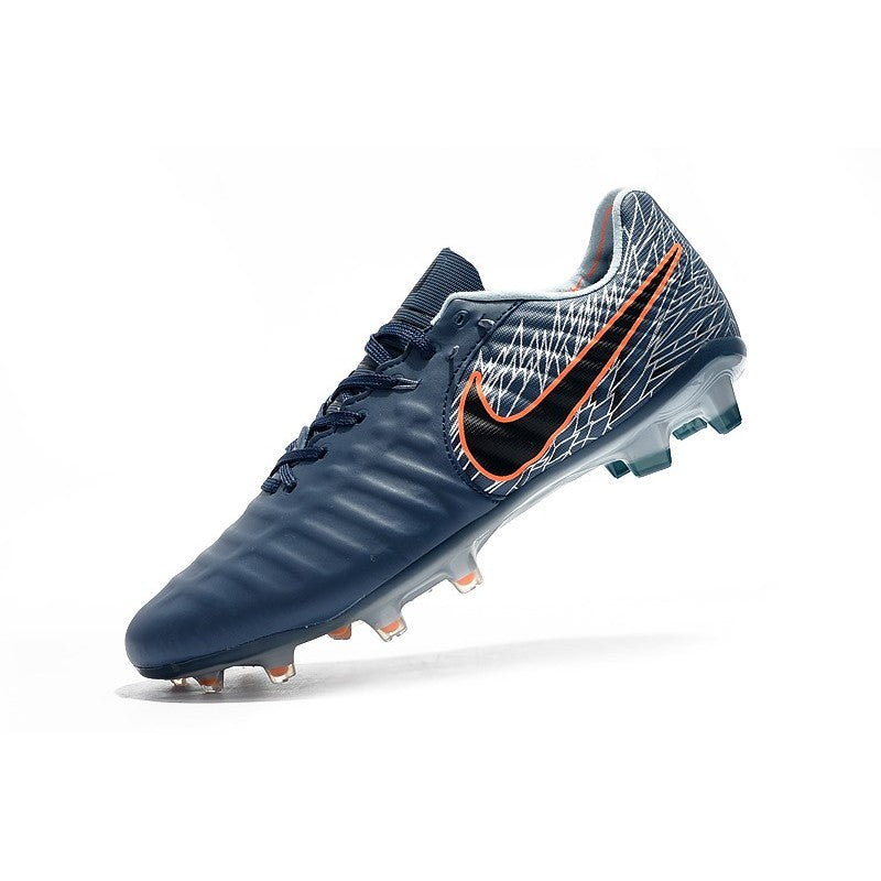 Nike Crampons Tiempo Legend VII Elite FG Cyan Orange Noir