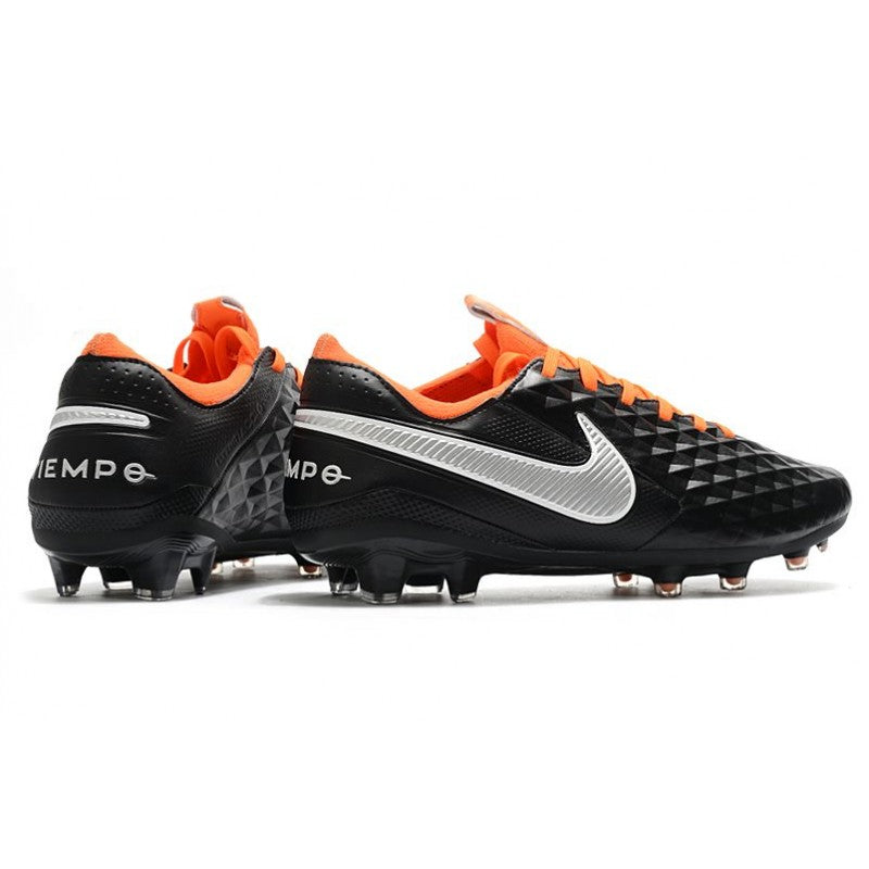 Nike Crampons Nouveau Tiempo Legend 8 Elite FG Noir Orange Blanc