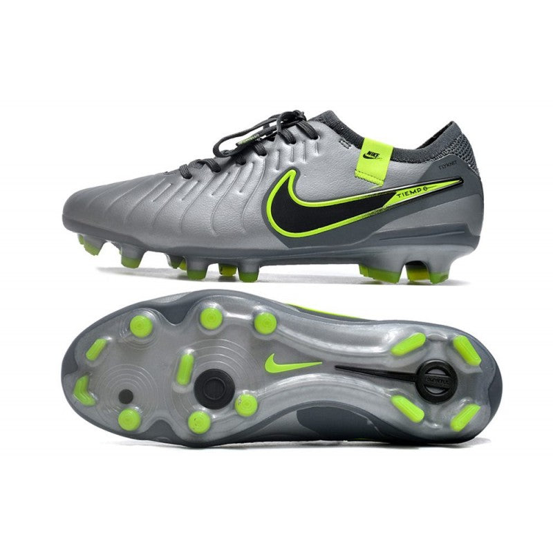 Nike Tiempo Legend 10 Elite FG Gris Noir Vert