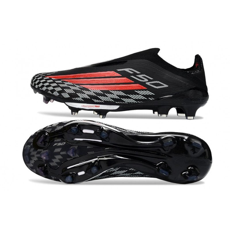 Adidas F50+ Sans Lacets FG Noir Rouge