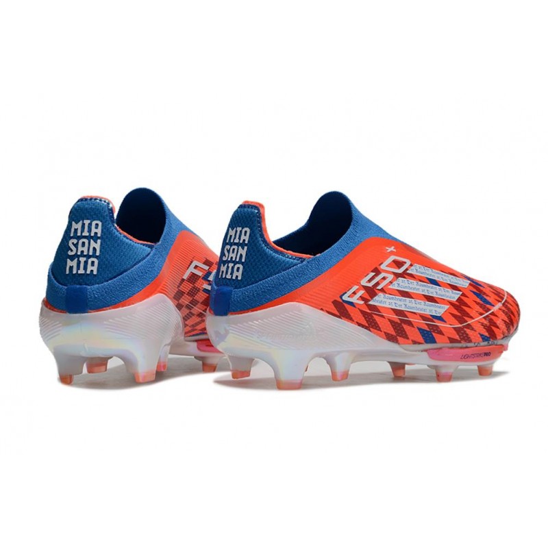 Adidas F50+ Sans Lacets FG Rouge Blanc Bleu