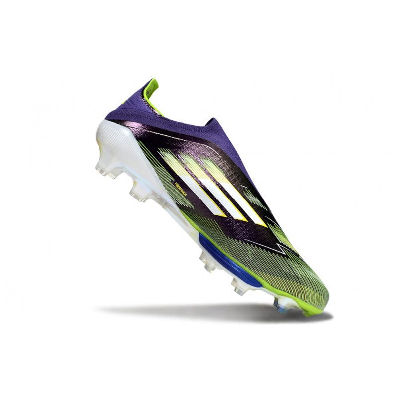 Adidas F50+ Sans Lacets FG Violet Rapide Blanc Ftwr Citron Lucide