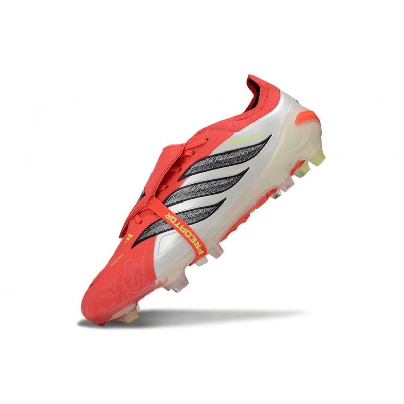 Adidas Predator 26 Elite FT FG Rouge Lucide Noir Blanc Ftwr